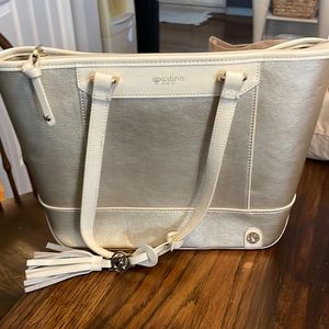 Spartina 449 Daufuskie Island Gold Leather Tote